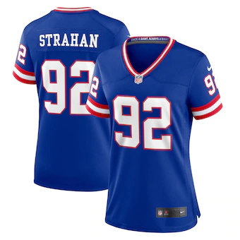 womens nike michael strahan royal new york giants classic r